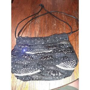 Rita Diane for Mylinka Black and Rhinestone Purse Handbag Beautiful Bag Bling